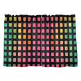 thumbnail image 7 of Yayeee Kitchen Curtains Light Filtering 27"x24" Rod Pocket Short Cafe Window Panel, Pink Block Pattern, 7 of 7