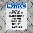 thumbnail image 5 of (2 Pack) Do Not Enter When Laser In Use OSHA Notice Sign 7 Inch X 10 Inch Indoor / Outdoor Rust-Free Aluminum Metal Signs for Workplace, Workshop, and Construction Site, Made in the USA, 5 of 8