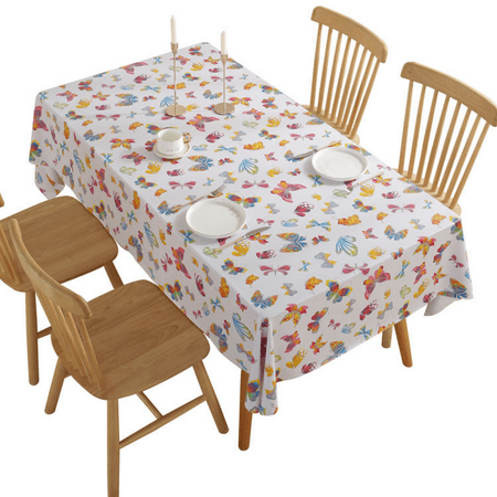 

Tablecloth Rectangle Spillproof Wipeable Stainproof PVC Waterproof Tablecloths for Birthday Christmas Banquet Kitchen Dining Tablecloth(86inche)