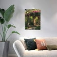 thumbnail image 3 of CozyNet Elegant Climbing Roses Cascading Over A Rustic Garden Arbor Wall Art Prints With Frame Canvas Perfect for Living Room & Bedroom, Ready to Hang, Wall Decor 12"x16"in, 3 of 4