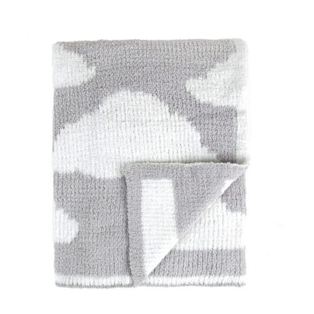 UPC: 0812091030114 | Tadpoles Ultra Soft Reversible Chenille Baby Blanket Clouds Grey Grey