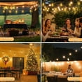 thumbnail image 5 of 100FT Solar String Lights Outdoor Waterproof, Patio Lights with Remote Control & 30+2 Dimmable ST38 Edison Bulbs Shatterproof,Solar Powered String Lights for Outside Garden Backyard, 5 of 7
