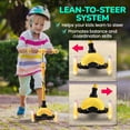 thumbnail image 2 of Hurtle Mini Kickboard Scooter for Kids  Height Adjustable 25-28 Inches, 3-Wheel Toddler Micro Scooter with LED Light-up Wheels, Lightweight Riding Toy, Non-Slip, Indoor/Outdoor Fun, Ages 2-5 Green, 2 of 7