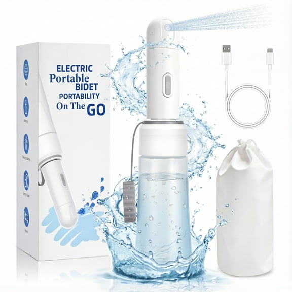 HODVIT Electric Portable Bidet for Travel, Personal Hygiene and Postpartum Care, 350ml Handheld Washer with Dual-Mode and IPX7 Waterproof
