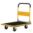 thumbnail image 2 of GloryStar Chariot Diable en Acier, Plateforme de Déplacement Pliable avec Roues en Caoutchouc, Chariot Poussoir Robuste pour la Maison, le Garage, le Chargement et l'Entreposage en Entrepôt, Capacité de Charge de 330 Lb, 2 of 7