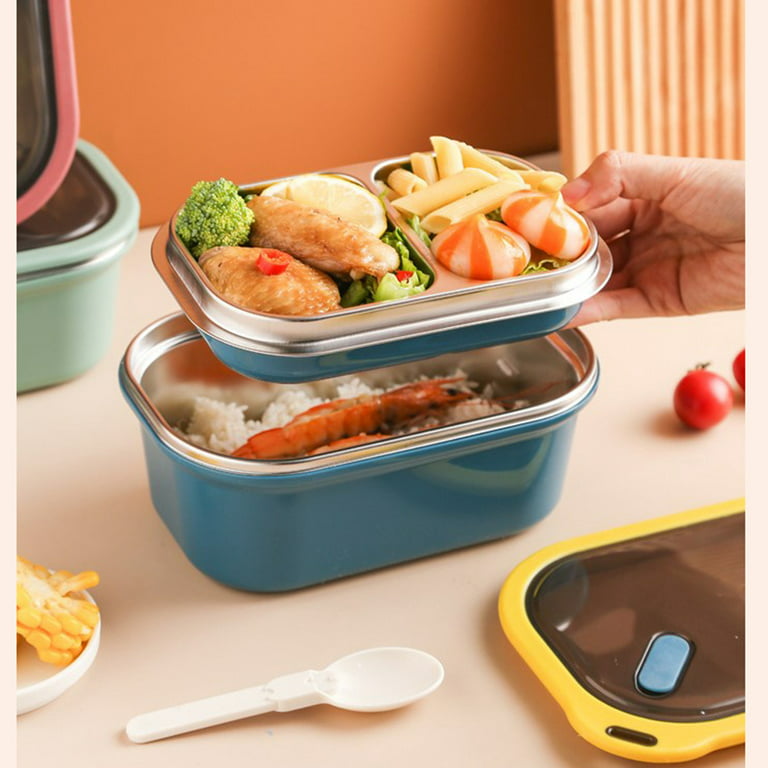 New 850ML Double Layer Lunch Box Portable Compartment Fruit Food