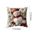thumbnail image 3 of Winter Christmas Snowhouse Pillow Cover, Santa Claus Snowman Pattern Pillow case, Xmas Tree Elk Reindeer Sofa Cushion Case Christmas New Year Couch Bed Decor, 3 of 6