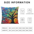 thumbnail image 5 of Chilfamy Watercolor Tree Throw Pillow Cover - Colorful Tree Pillow Covers  Nature Forest Pillowcase Decor for Indoor Outdoor Home Sofa Bedroom Living Room, 5 of 5