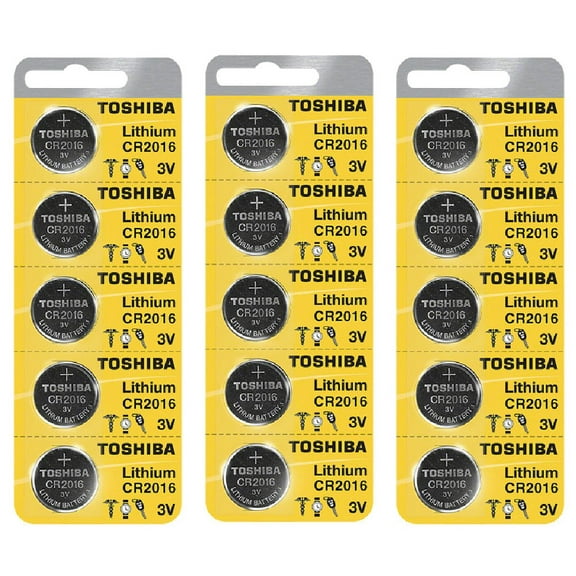 Toshiba CR2016 3 Volt Lithium Coin Battery (15 Batteries)
