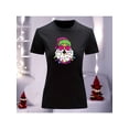 thumbnail image 1 of Playera Blusa Con Estampado De Santa Arbolito De Navidad Ropa Para Mujer Color Negro Talla Grande Marca Emil SaEs, 1 of 4
