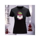 thumbnail image 1 of Playera Blusa Con Estampado De Santa Arbolito De Navidad Ropa Para Mujer Color Negro Talla Grande Marca Emil SaEs, 1 of 4