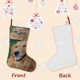 thumbnail image 3 of Golden Retriever Tema: Calcetines de Navidad, fino lino blanco para colgar en escaleras y chimenea, decoración navideña para el hogar, regalo de Navidad.54cm×38cm, 3 of 5