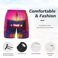 thumbnail image 5 of Lsque Mens Swim Trunks Neon Cassette Tape Pattern - Bathing Suit Compression Liner - Beach Swim Shorts Swimwear - (S-3XL) - Stretch Quick Dry -Medium, 5 of 9
