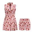 thumbnail image 3 of Yuyamidu Daisy Strawberry Womens Workout Golf Dress A Line Sleeveless Sports Activewear Dresses with Pockets Shorts Womens Athletic Clothing Sets Workout Dress Size L, 3 of 7