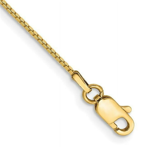 Primal Gold 14 Karat Yellow Gold .90mm Box Chain Anklet