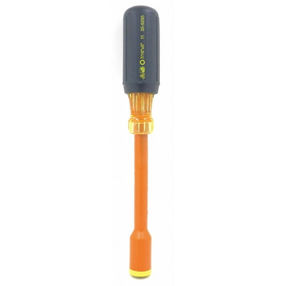Ideal Nut Driver,7/16",Solid,Ins,5"  35-9295