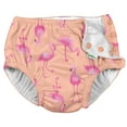 thumbnail image 3 of i Play (2 Pack) Girls Reusable Absorbent Baby Swim Diapers - Swimming Suit Bottom | No Other Diaper Necessary Coral Flamingos and White 6 Months, 3 of 7