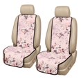 thumbnail image 7 of FOR U DESIGNS Pink Flower Print Universal Car Seat Covers for Front Seat 2 Pcs Non-Slip, Easy to Clean, Airbag Compatible, Quilted Automotive Seat Protector for Cars Trucks SUVs, 7 of 7