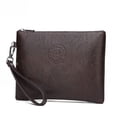 thumbnail image 2 of Bolso tipo sobre, bolso de mano informal para hombre, bolso de piel sintética suave, bolso para teléfono móvil, cartera de gran capacidad, 2 of 4