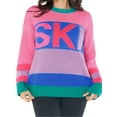 thumbnail image 2 of Fall Winter Women Long Sleeved Letter Print Knit Sweater Pullover, 2 of 4