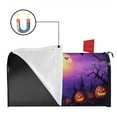 thumbnail image 2 of Halloween Castle Evil Pumpkin Purple Spooky Mailbox Covers,Magnetic 21x25.5 Inch Mailbox Wrap Water Proof Reusable Halloween Box Wraps for Garden Outdoor Decorative, 2 of 4