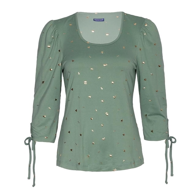 Blusa Maracuyá Talla EG manga codo verde