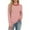 #04Hot Pink, variant on Women's Striped Long Sleeve Shirts 2025 New Color Block Pullover Top Loose Crewneck Basic Tees Shirts Casual Fashion Fall Outfits Tunics Tops