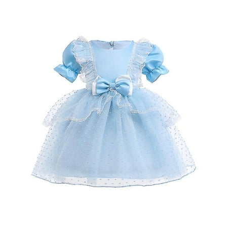 Blush Bow Tutu Gown with White Satin Bodice