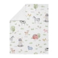 thumbnail image 5 of Sweet Jojo Designs Farm Animals Gray Green Grey Red Baby Security Blanket, 5 of 6
