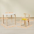thumbnail image 3 of Qaba Kids Table and Chair Set, Wooden Toddler Table and Chairs Set, 3 of 10