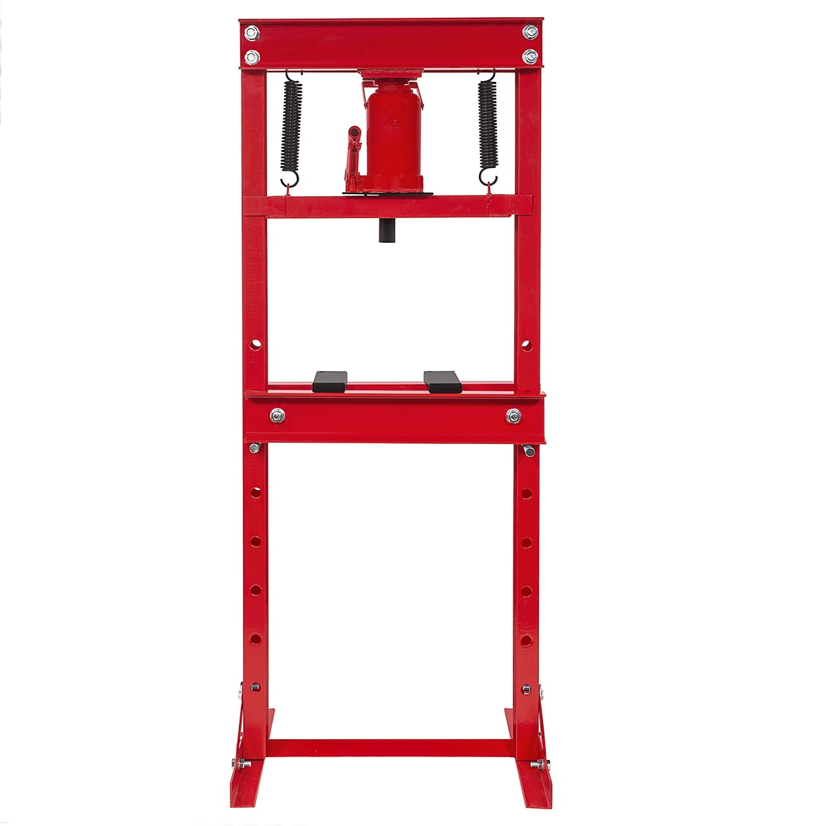 BENTISM Hydraulic Shop Press 12 Ton H-Frame Benchtop Garage Floor Press  with Heavy Steel Plates Adjustable Workbench 