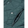 thumbnail image 6 of INSPIRE CHIC Women's Outerwear Vests Stand Collar Padded Gilet Zip Vest Forest Green M, 6 of 7