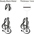 thumbnail image 5 of Metal Wall Art Decor Musical Instruments Black Wall Signs Guitar Iron Hanging Metal Ornament Sculpture for Balcony Garden Home Living Room Decoration Outdoor Indoor Gifts 11.8x6.8Inch, 5 of 9