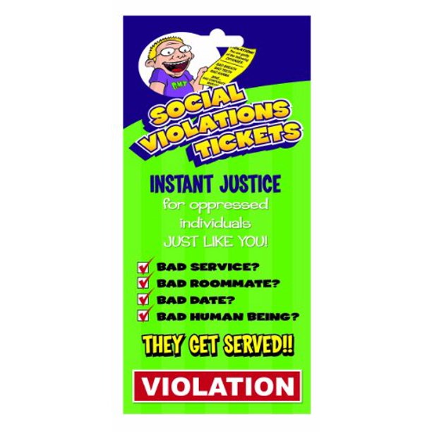 Bigmouth Inc Prank Social Violation Tickets 8pk Walmart Com Walmart Com