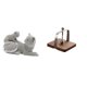 thumbnail image 1 of Figura Artística De Gato Con Base De Madera, Adorno Decorativo De Mesa Y Organizador De Pañuelos Para Dormitorio, Sala De Estar, Cocina, Oficina Y Comedor., 1 of 8