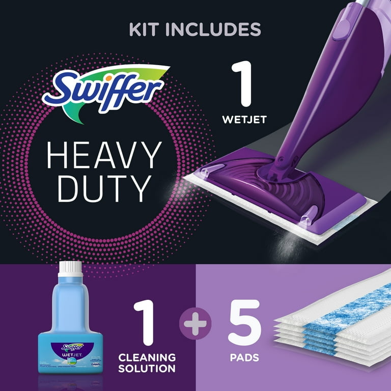 Swiffer WetJet Power Mop Starter Kit for Multi-Surface, Wood Floor