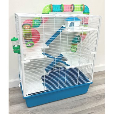 Picture of Large 5-Level Twin Tower Hamster & Dwarf Pet Habitat with Play Tubes ...
