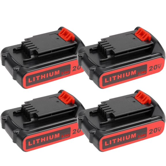 4Packs 20V Lithium Ion Battery Replace Battery for Black and Decker 20 Volt Max Battery LB20 LBX20 LBX4020Cordless Power Tools