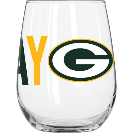 Curved Mineral Glass - NFL Green Bay Packers 16 oz. Overtime Curved Beverage Glass