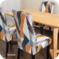 thumbnail image 3 of Pattern Stretch Chair Covers for Dining Room Set of 6,Printed Stretchable Dining Chair Slipcover Washable Removable for Kitchen,Hotel,Restaurant,Ceremony Universal Size(6PCS,Modern), 3 of 6