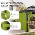 thumbnail image 5 of Snubbull Gazebo Curtains 4 Panels for 10x12ft Gazebo, Waterproof Outdoor Privacy Sidewalls with Zippers & Tiebacks, Replacement Curtains for Patio Garden Backyard, Grass Green, Only Curtain, 5 of 11