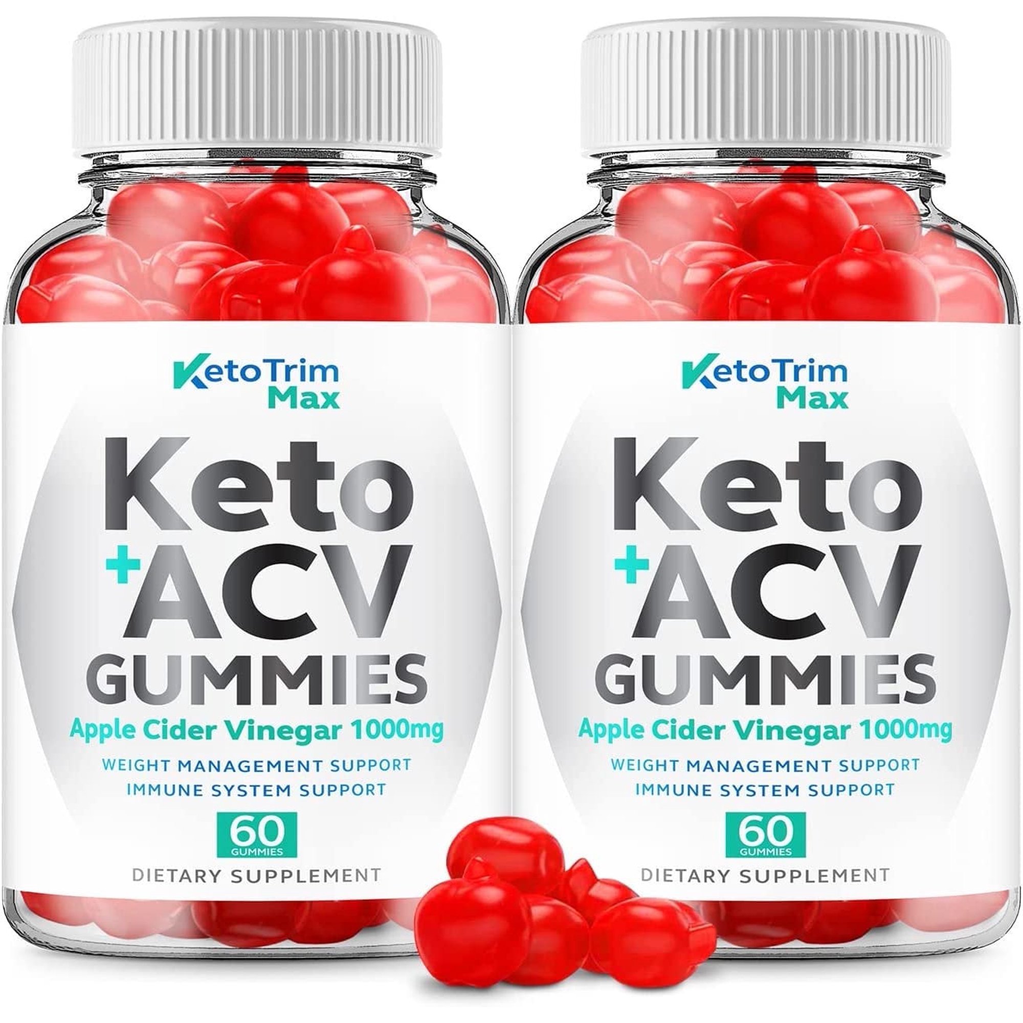 2 Pack Keto Trim Max ACV Gummies Keto Trim ACV + Keto Advanced Keto Formula Plus Apple Cider Vinegar Keto Gummies Dietary Supplement B12 Beet Root Juice Men Women 120 Gummies