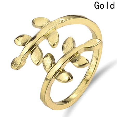 Rustic Jewelry Display Ideas KABOER Accessories Branches Leaves Ring Feminino Anillos Rustic Jewelry Gifts for Women Open Rings Boho Laurel leafy ()