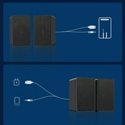USB Wireds Speaker Stereo Subwoofer Sound Box 3.5mm Input USB Power Computer Speaker for Desktop PC