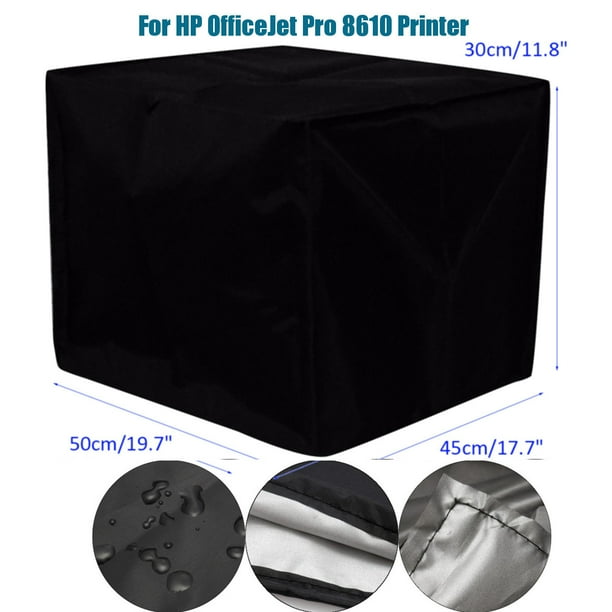 20" X 18" X 12" Polyester Fibre Imprimante Couverture Noir de Poussière pour HP Bureau Jet Pro 8610