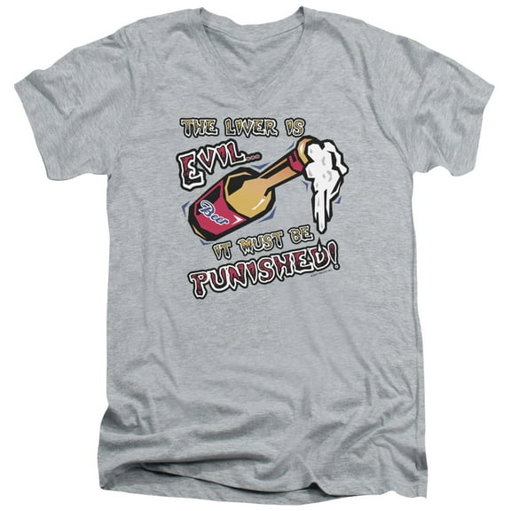 - The Liver Is Evil - Slim Fit V Neck Shirt - XX-Large