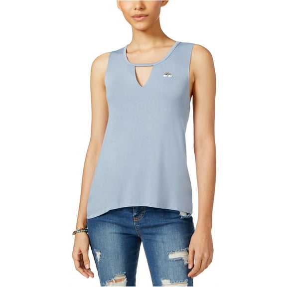 Rebellious One Womens Charm Tank Top, Blue, X-Large