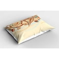 thumbnail image 2 of Ambesonne Ocean Pillow Sham 2 Pack, Seashells Pastel Colored, 26"x20", Cream Red Teal, 2 of 3