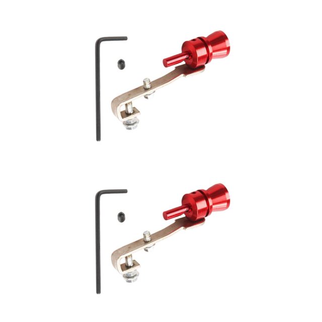 ZheElen Sifflet de Voiture Universel _ Sifflet Tuyau d'Échappement Rouge P 2Ensemble