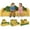 Sunrise, variant on Costway 13 PCS Modular Kids Play Couch, Multifunctional Convertible Kids Sofa Furniture Dinosaur